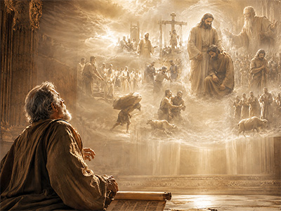 Mary Magdalene and Jesus outside the tomb