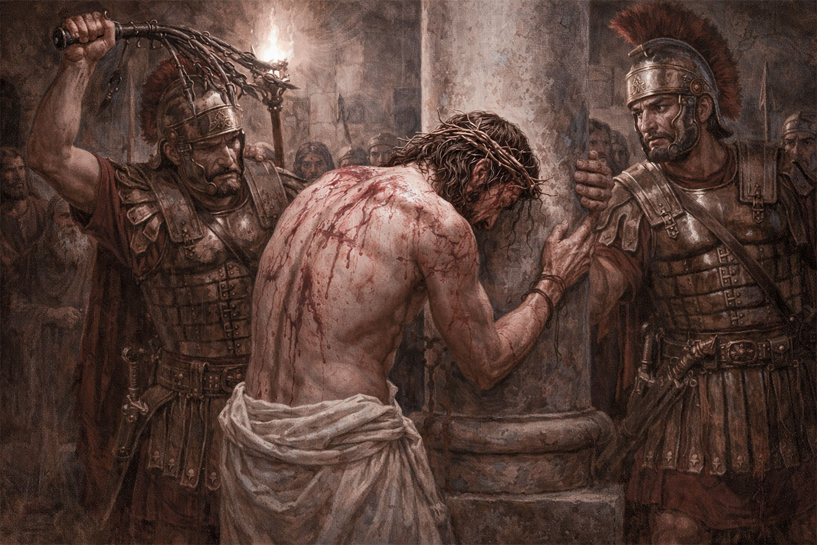 Pilate has Jesus flogged.